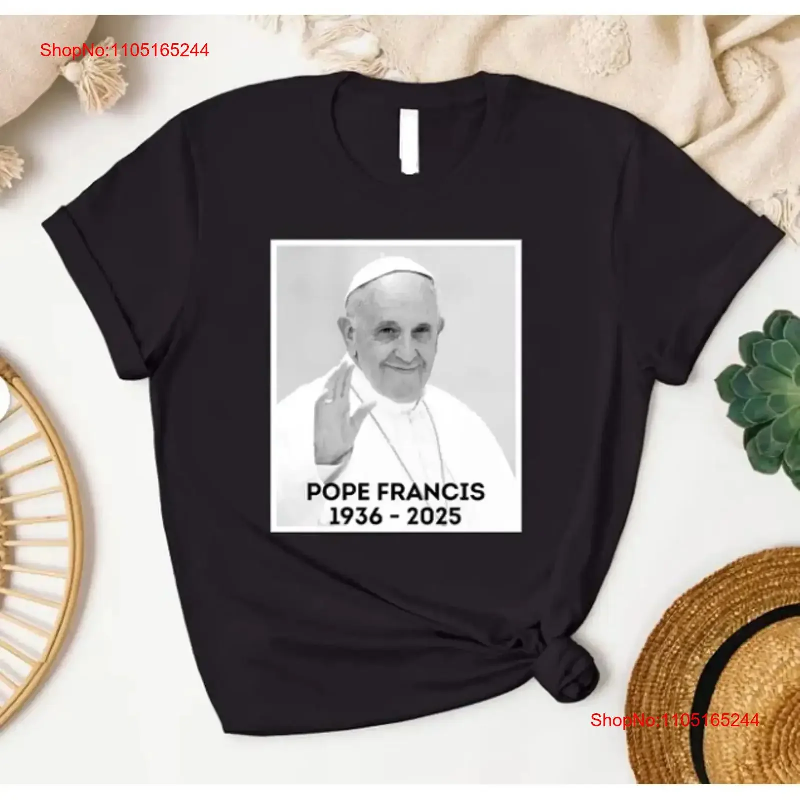 

Футболка RIP Pope Francisco In Loving Memory of винтажного стираного графического топа для повседневной носки, уличная одежда, повседневная стильная одежда