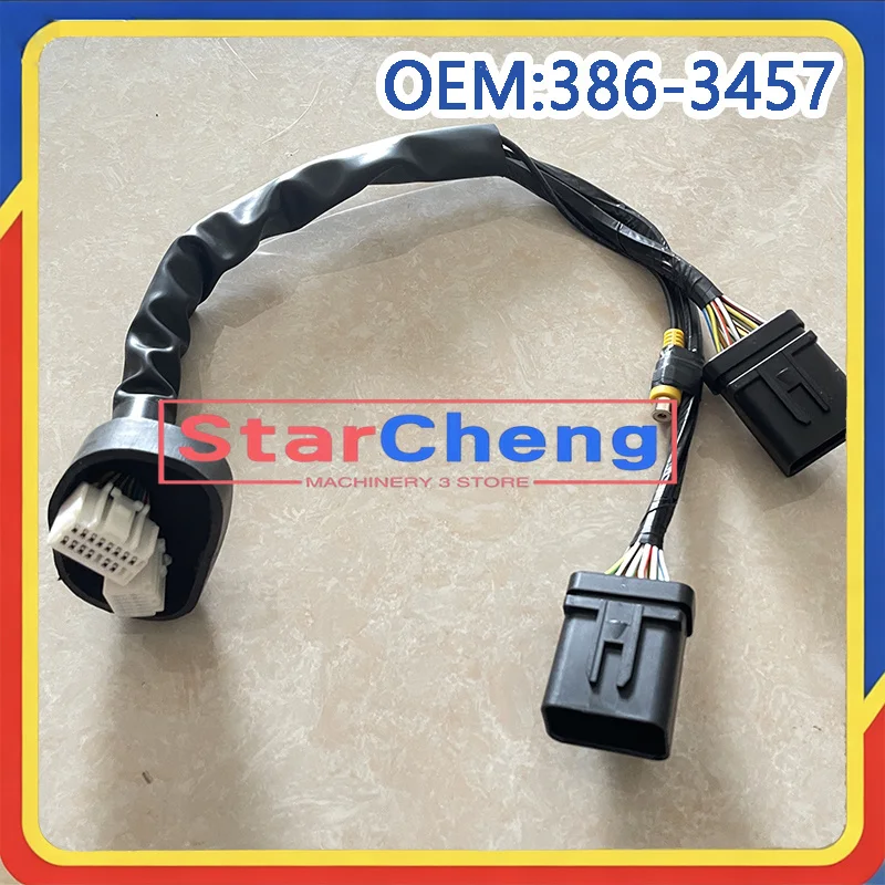 386-3457 3863457 E320D Connector Cable Monitor Panel Connector Harness for 315D 320D 330D 336D Display