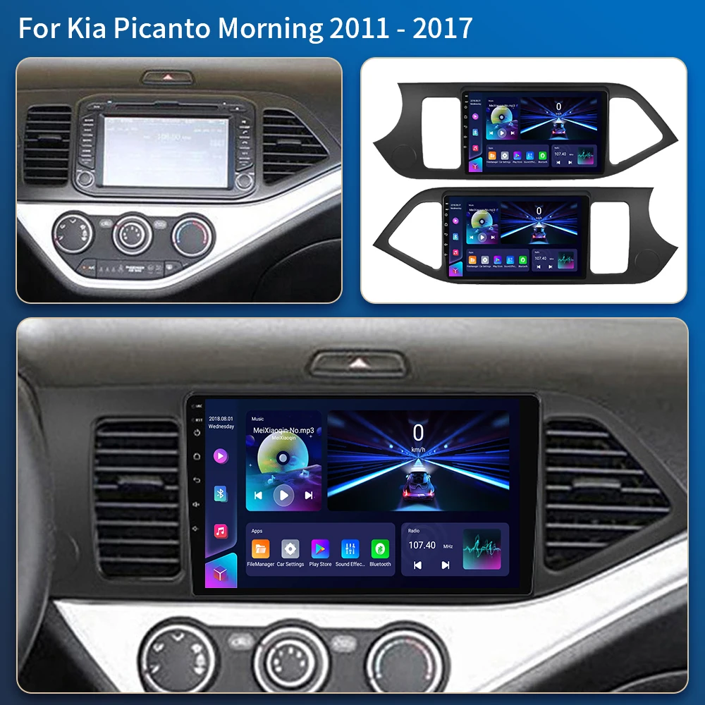 For Kia Morning 2 picanto 2011 - 2017 Car Radio Head Unit Multimedia Video Player Navigation GPS Android Auto WIFI No 2din DVD