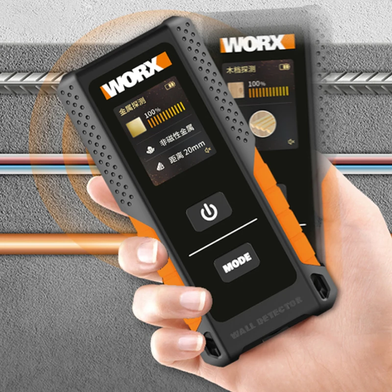 Worx Metal Stud Finder WX085 3 in 1 Multifunctional Wall Detector Metal Wood & Amp AC Wire Finding Digital Display USB Detector