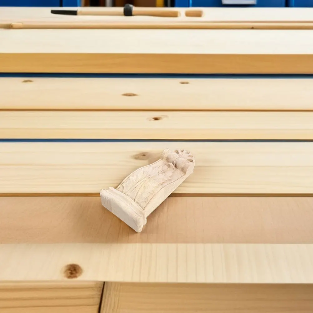 

2Pcs Rustic Wooden Corbels Carved Decorative European Style Shelf Brackets Wood Trim for Home Decor Decorative Corbels