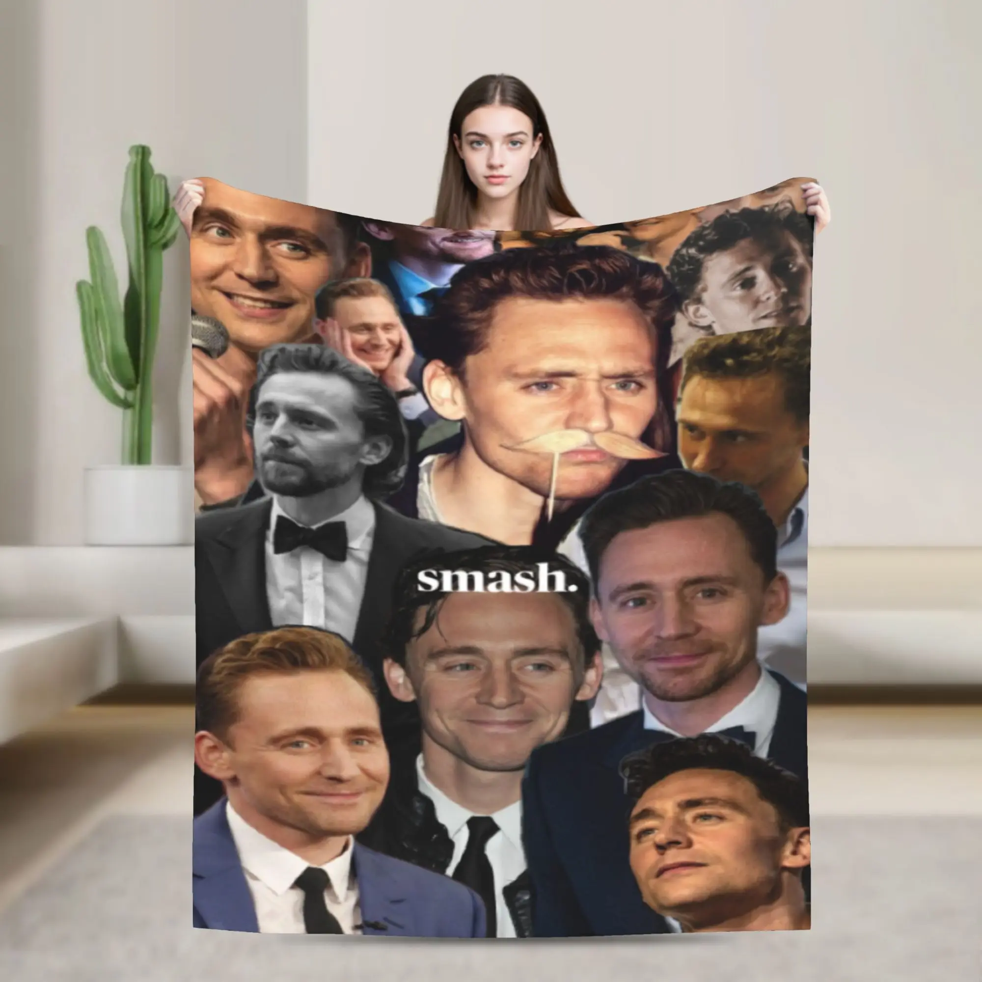 New Arrival Tom Hiddleston  Blanket Soft Fleece  Cozy Throw Blankets Machine Washable