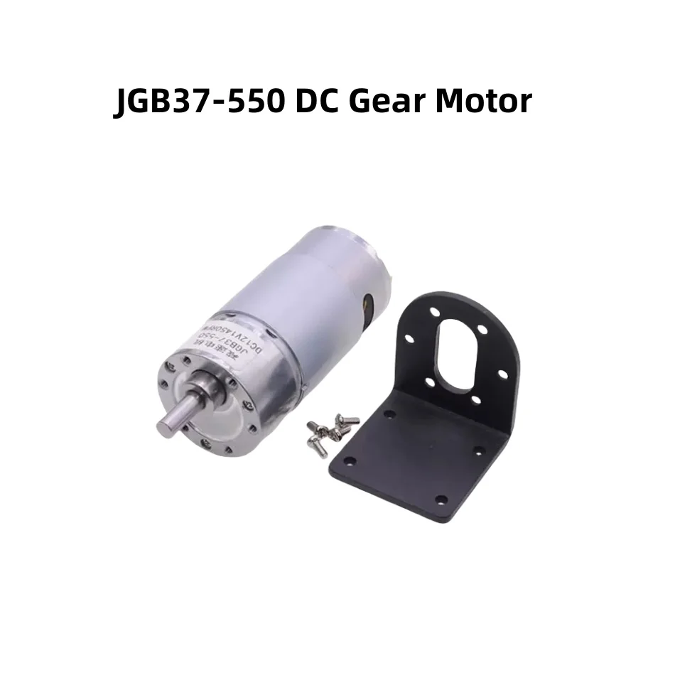 

6V12V JGB37-550 37mm DC Gear Motor With Bracket Metal Gear Low Speed Large Torque For Smart Car/Robot/Toy DIY Model