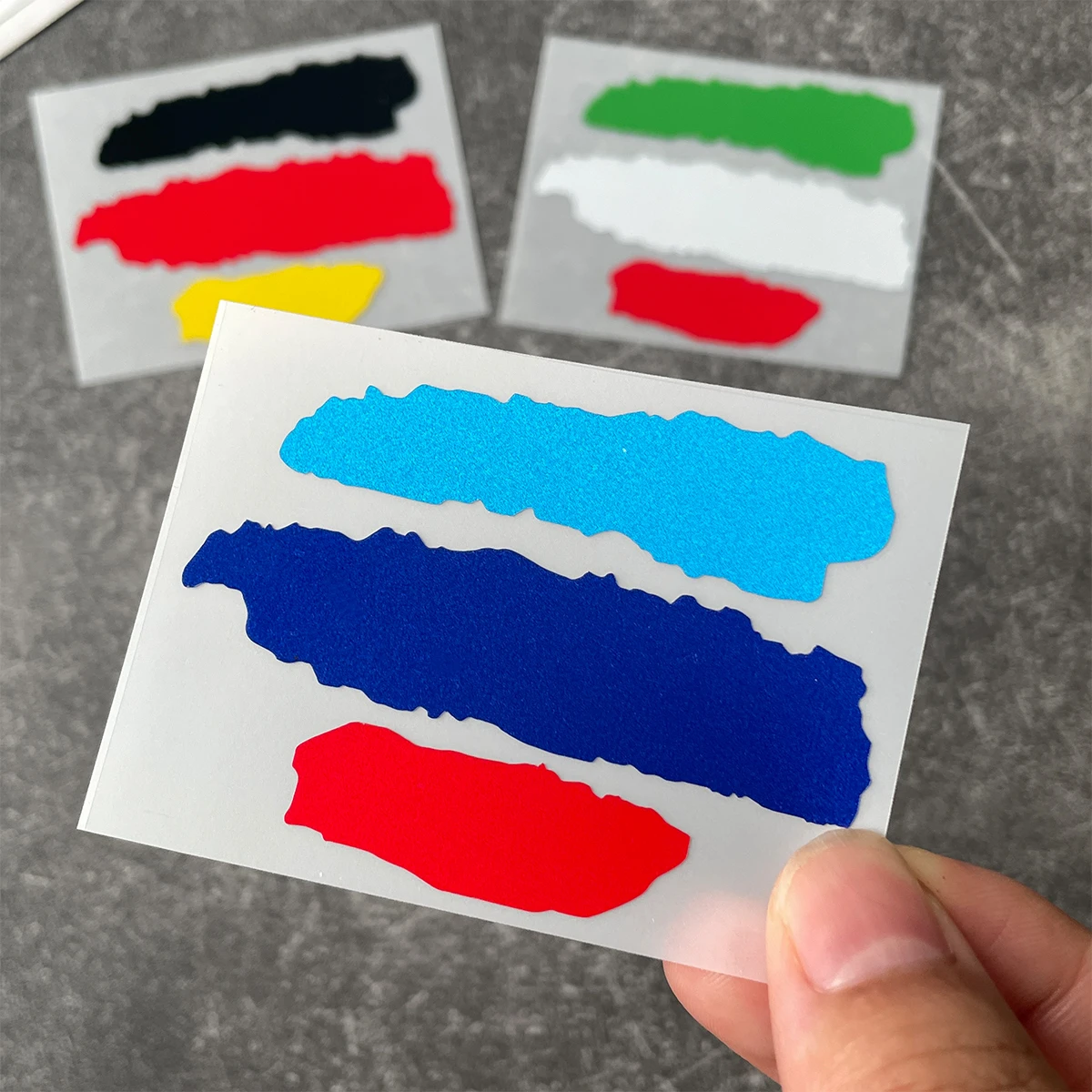 2SET Premium Creative Flag Stickers Ripped Waterproof Reflective Vinyl Decor Motorcycle Accessories Body Helmet Fuel Tank Decals