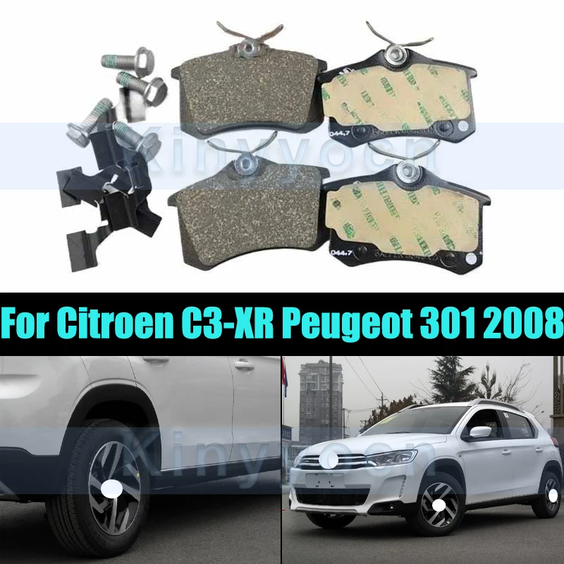 4 Pcs Rear Brake Pa…