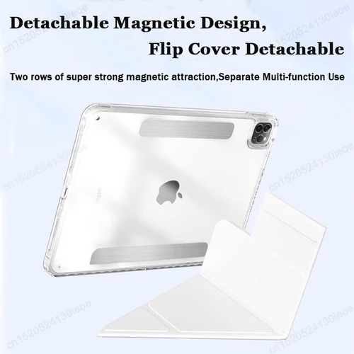 Imagen 2 del producto Para iPad A16 11th 10 10th 9 9th Generación Pro 11 12,9 13 pulgadas, para iPad Air 11 4th 5th 10,9 pulgadas cubierta desmontable magnética