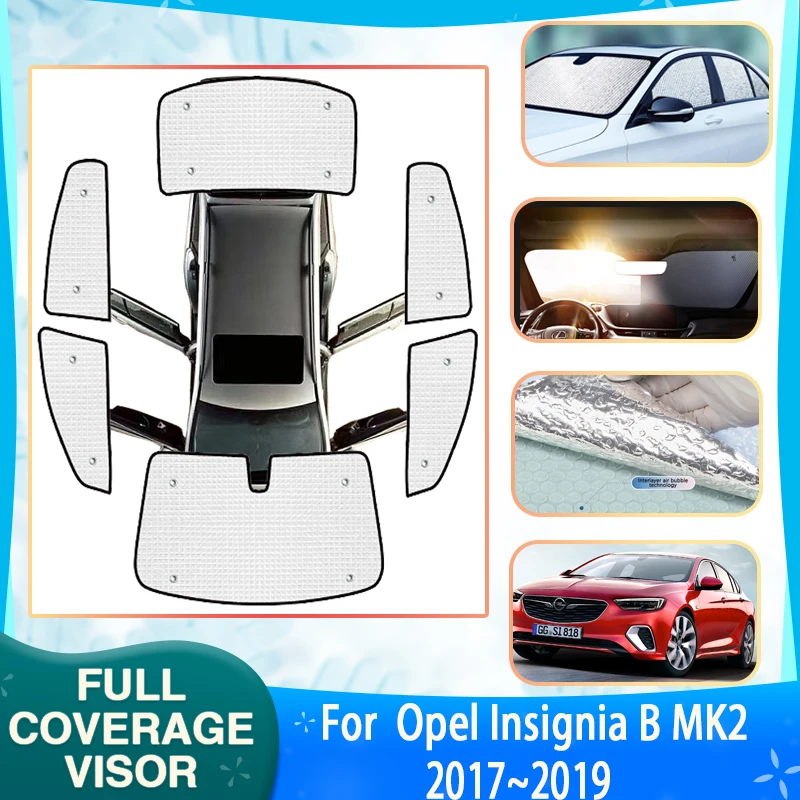 

Car Full Sun Visors Covers For Opel Insignia B 2017 2018 2019 MK2 Car Sun Protector Sunscreen Window Sunshade Auto Accessories