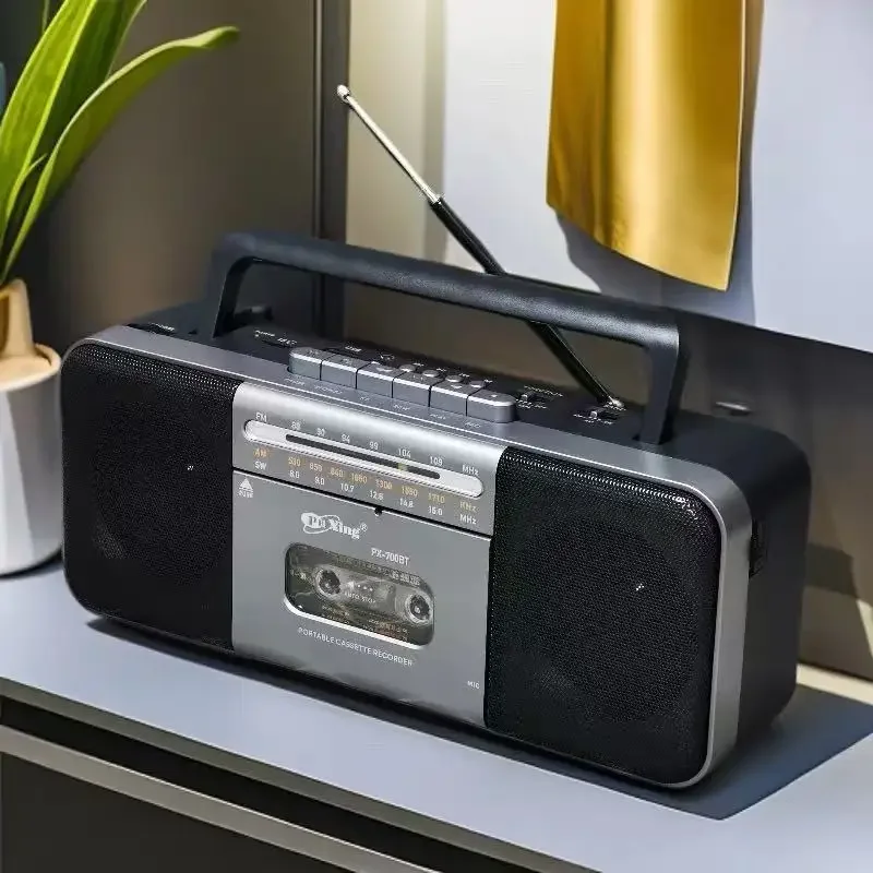 المحمولة سماعة لاسلكية تعمل بالبلوتوث خمر ريترو USB AM/FM/SW متعدد الموجات راديو ستيريو Boombox Mp3 الصوت كاسيت مشغل شرائط مسجل