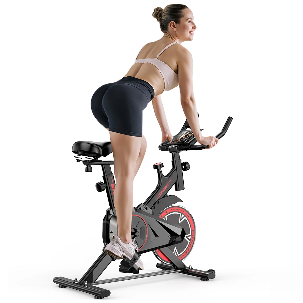 Formill QK101 Heimtrainer mit Riemenantrieb – Heimspinbike mit elektronischer Anzeige und einstellbarem Widerstand