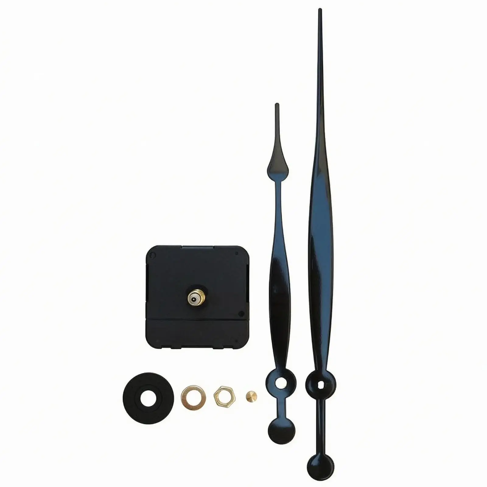 Clock Movement with Long Hands High Torque Quartz Motor Fits 15mm Thick Face Replacement Parts Kit for Clockmakers