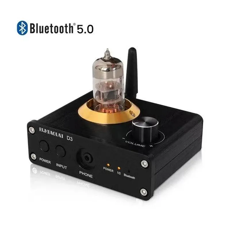 

PJ.MIAOLAI HiFi D3 Bluetooth 5.0 Mini Tube Fiber Coaxial 6N3N Decoder DAC Audio Receiver Headphone Amplifier Multi-Audio Input