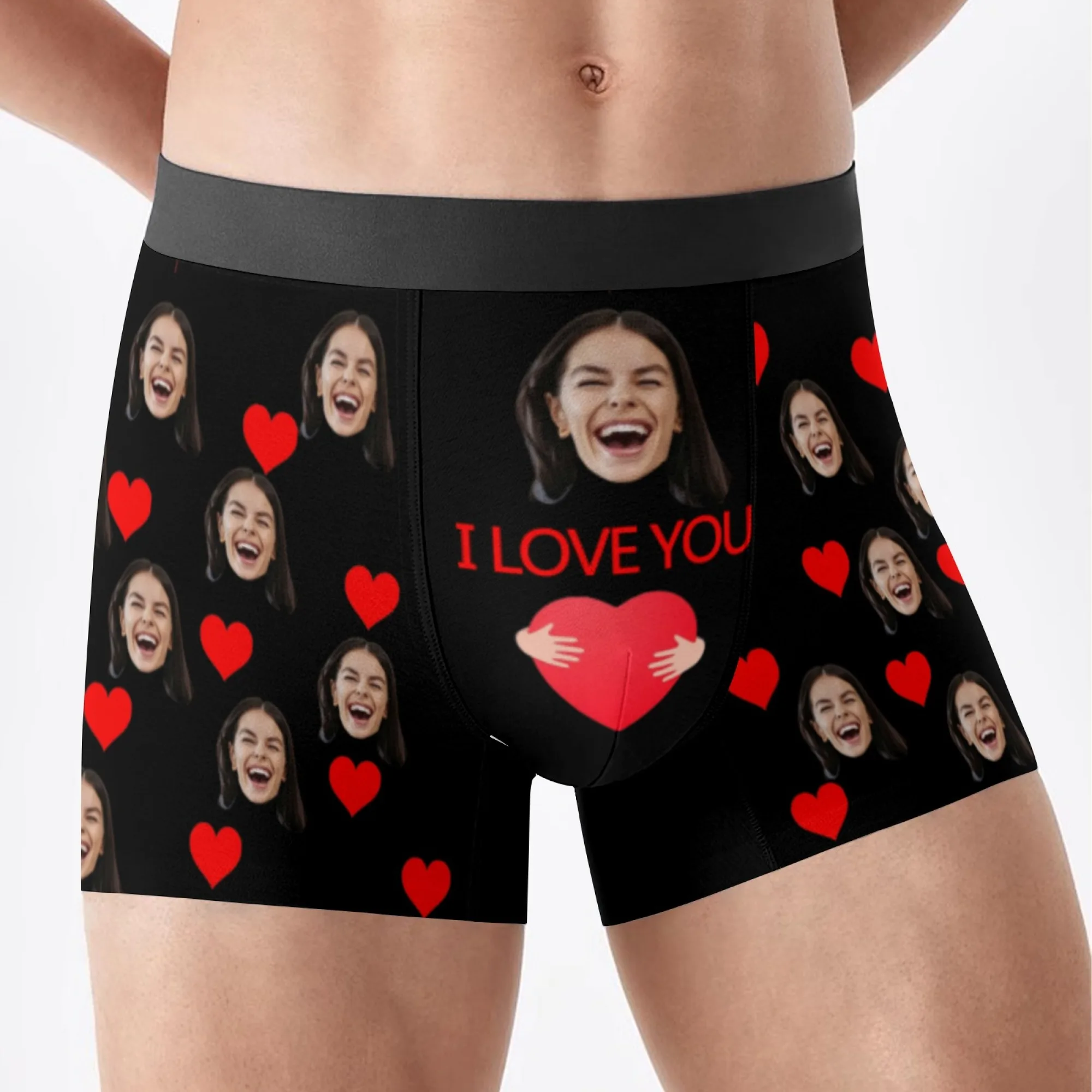 Personalized Face Photo Underwear Custom Boxer Briefs Custom Men Valentine's Day Gift For Husband Anniversary Gift for Dad