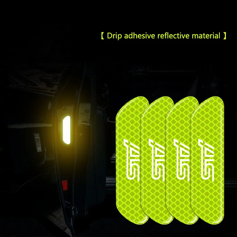 4PCS Car Nightly Reflective Strips Warning Stickers For Subaru STI Forester XV Outback Legacy Tribeca Levorg BRZ Crosstrek Exiga