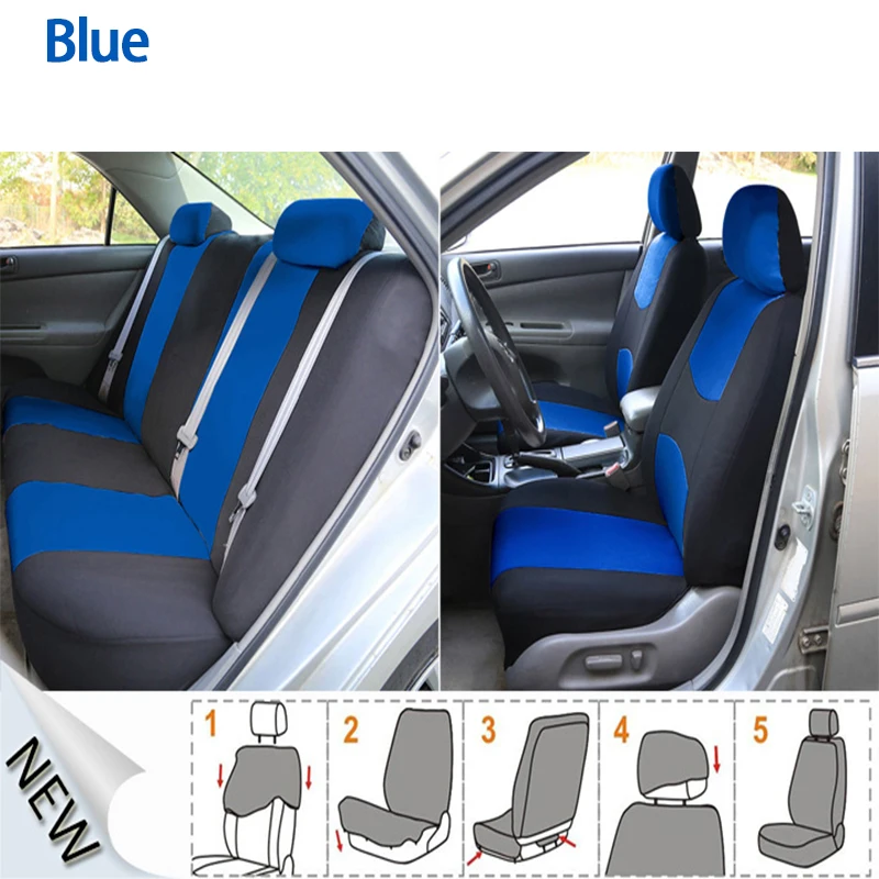 5 Seat Covers Set Front Rear Car Seat Covers Set Automobiles Seat Covers Front Rear Interior Four Seasons Seat Protector