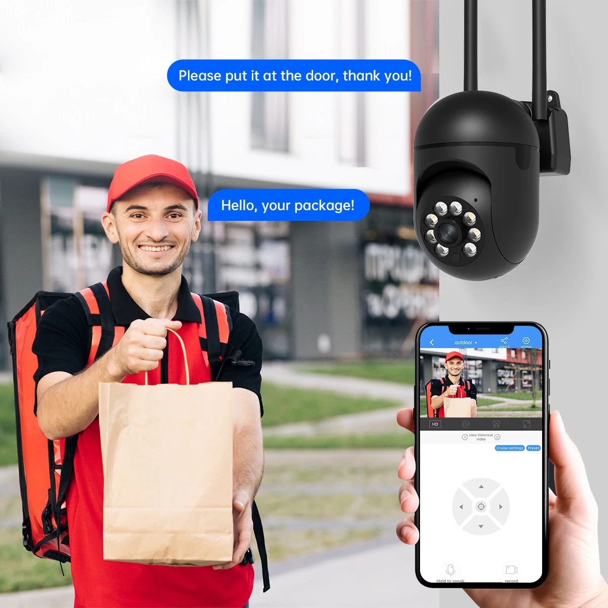 JOOAN 2MP PTZ IP كاميرا المنزل الذكي اللون ليلة السيارات تتبع الأمن واي فاي كاميرا اتجاهين الصوت CCTV كاميرا مراقبة فيديو