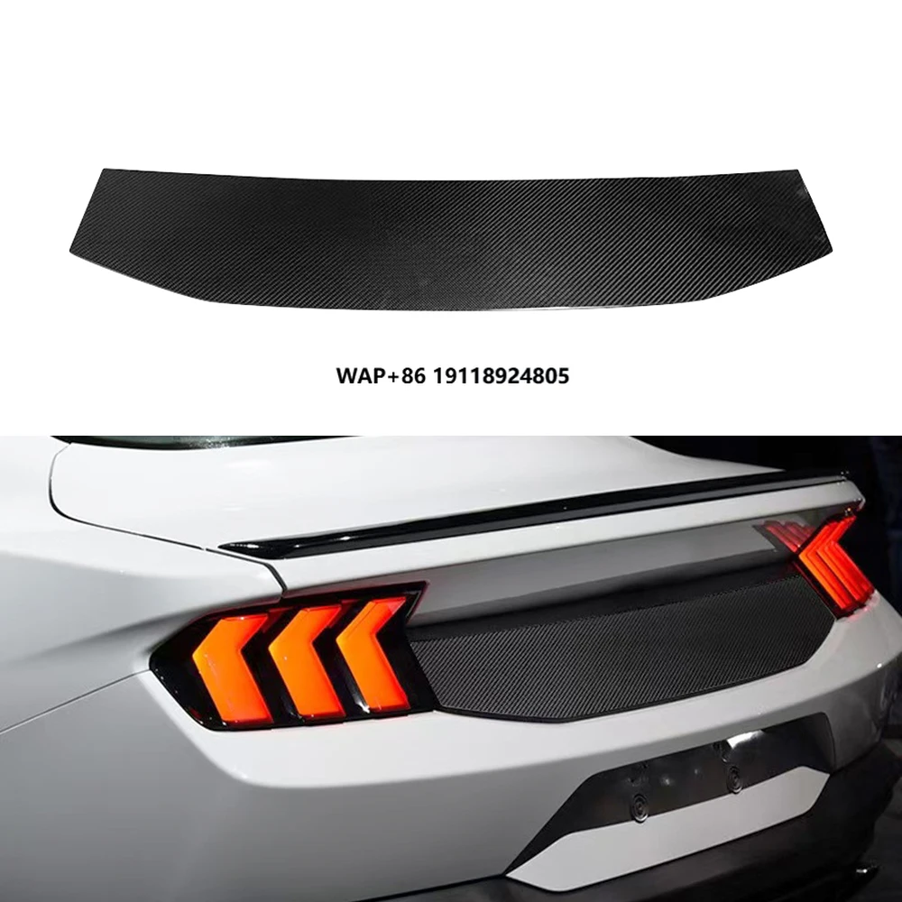 

Dry Carbon Fiber High Polished Trunk Lid Cover Panel Screw Easy Installation Fitment Tested for Mustang 2015-2023 Rear