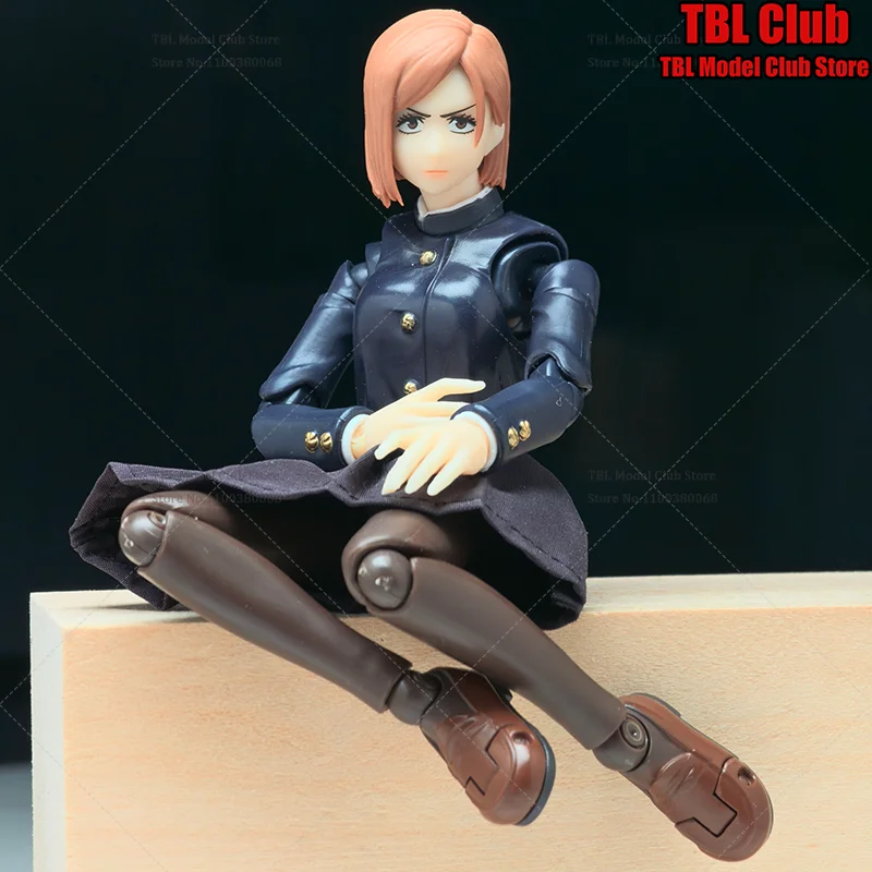1/12 مقياس الملابس النسائية Jujutsu Kaisen Kugisaki Nobara انمي ياباني لبانداي shf 6 بوصة عمل الشكل الجندي المشهد