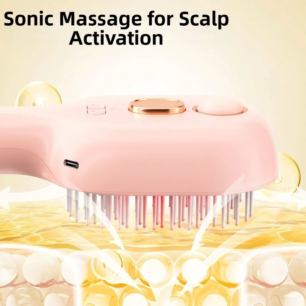 New 3-in-1 Electric Spray Air Cushion Massage Comb Rechargeable Spray Function Scalp Massage Brush Massage Teeth Hair Care Comb