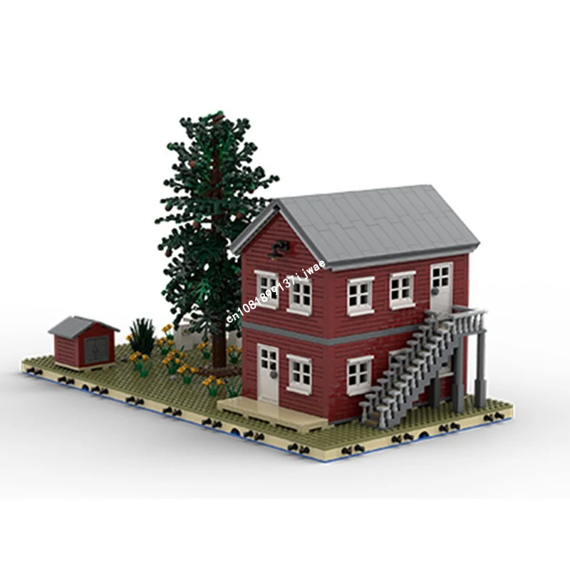 

Новый город, хит продаж, вид на улицу, Moc, модульная офисная модель Sawmill, пазлы на заказ, креативные идеи «сделай сам», детские игрушки, подарок на день рождения