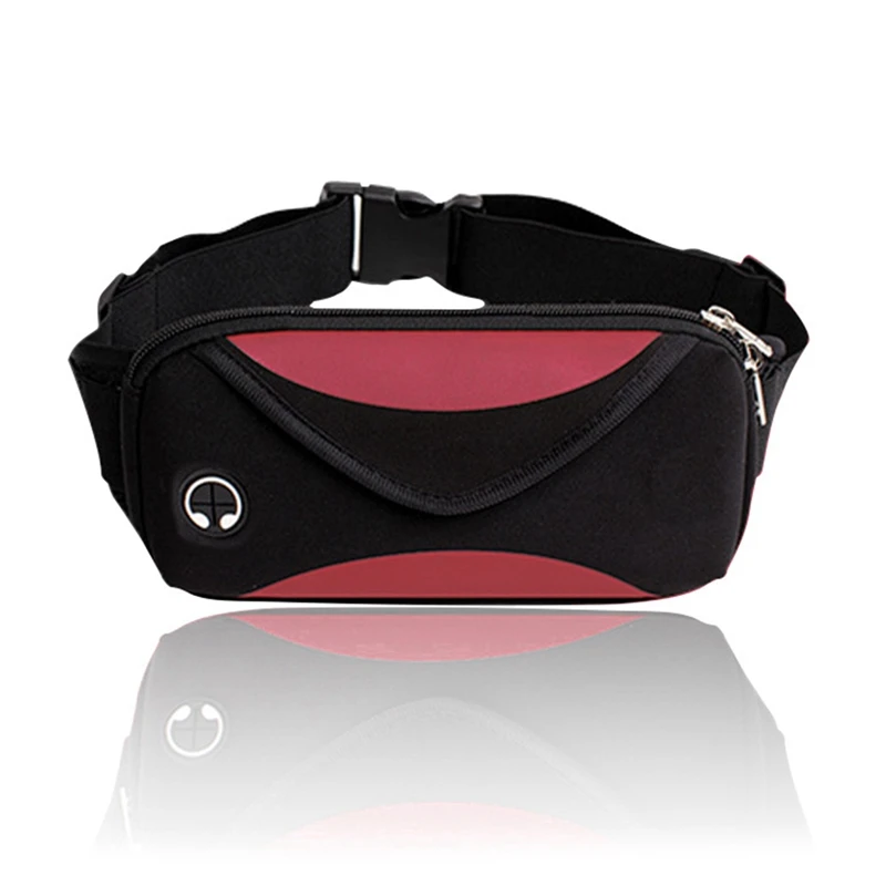 Fashion Waist Bag with 2 Zipped Pockets for Walking Running Cycling Waterproof Fanny Pack Phone Holder Storage Pouch Belts Bags