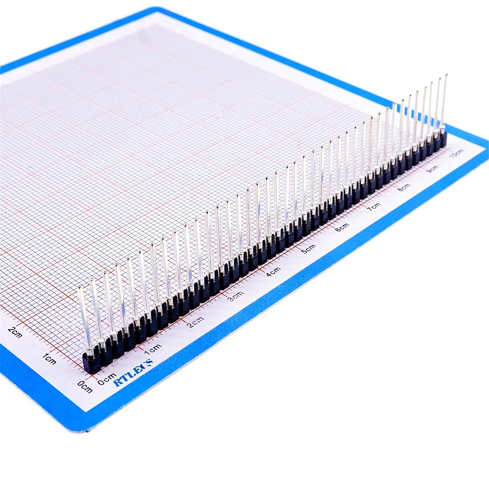 Receptacle 2.54 Pitch Contact Clip Female Header Machined Strip IC Socket 1x40 Postion Wire Wrap SIP Square Terminal 17.8MM