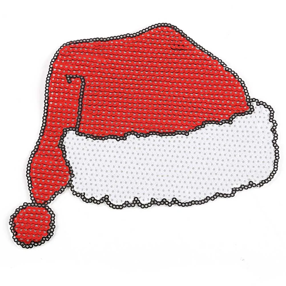 

10 Pcs Christmas Embroidered Patches Applique Iron On Sew Clothes DIY Decoration Holiday Elements For Bags Clothing Repair Craft