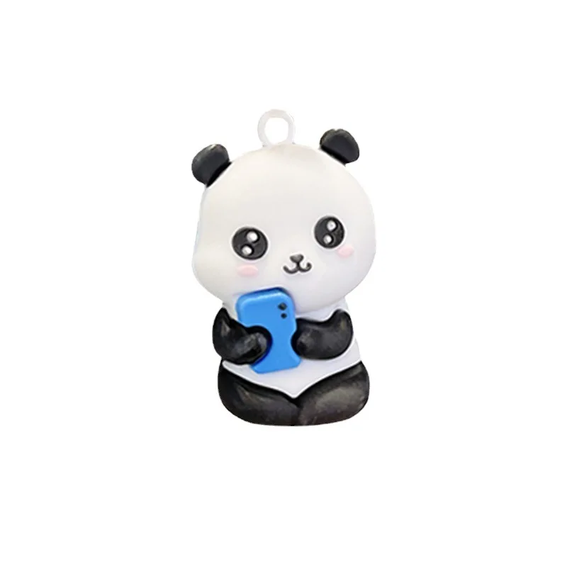 IHUES Lovely Cartoon Panda Key Chains Pendant Lovers Car Bag Key Chain Chain Fashion Jewelry Valentine Day Gift