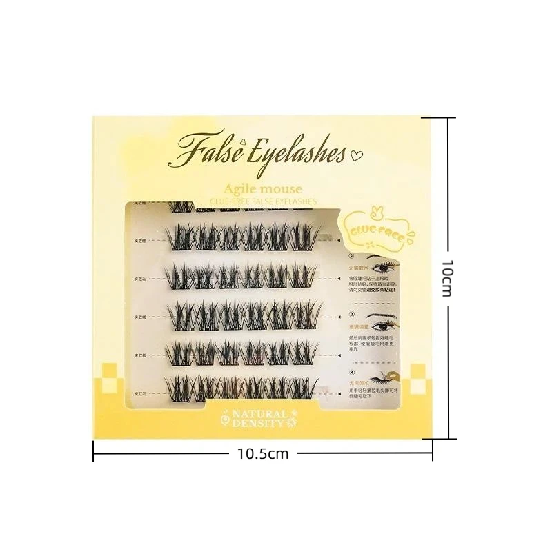Kleberfreie Falsche Wimpern Transparenter Gel-Kleber 1 Stück pro Box Leichte, Flauschige Wimpern für Frauen im Büro, im Alltag, auf Reisen und zum Schminken – Detail 8