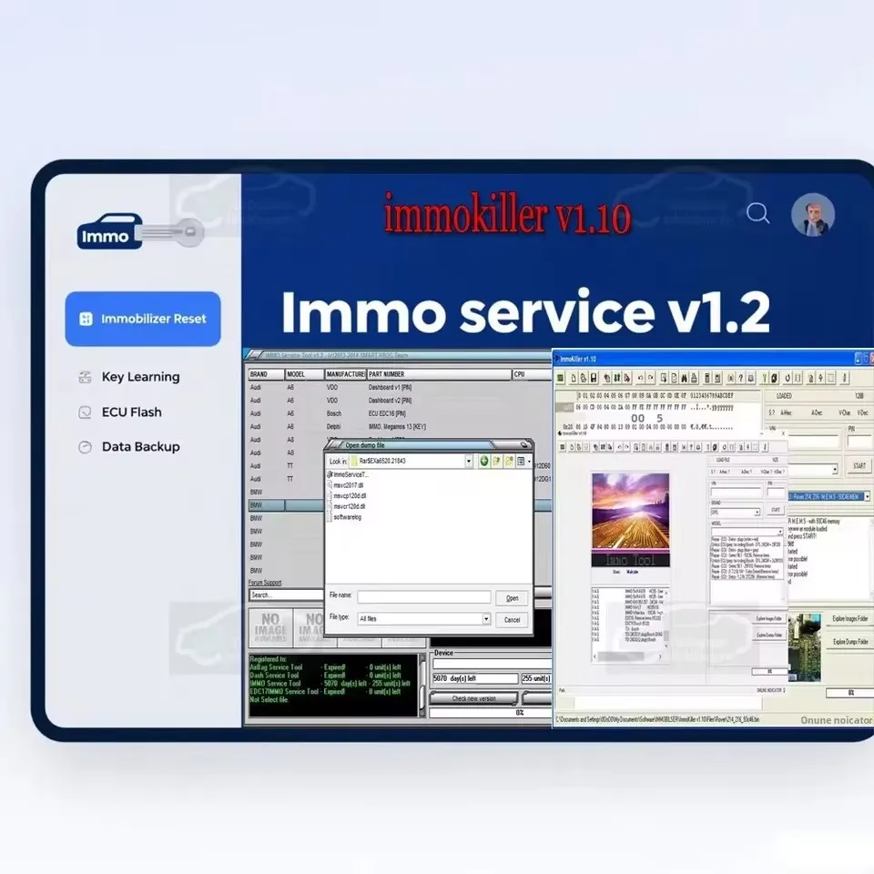 Инструмент программатора ECU ImmoKiller V1.10 + IMMO DOCTOR V2.1 — универсальный инструмент Immo Off с необмеженным ключом для настройки чипа ЭБУ