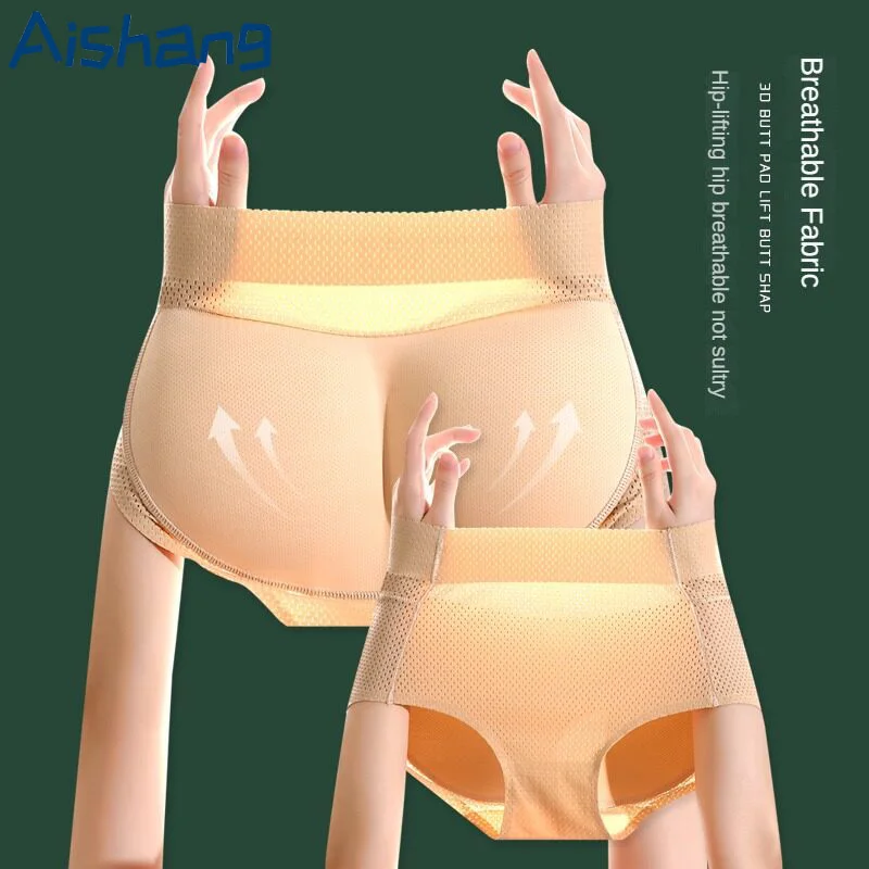 Butt Lifter Shaper fałszywy tyłek pośladki podkładki na biodra niewidoczne majtki kontrolne odchudzanie damska bielizna wyściełane majtki Push Up Shapewear
