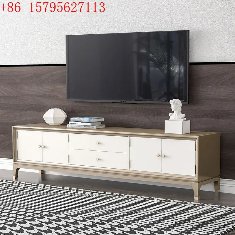 American solid wood locker TV cabinet Modern light luxury small apartment simple audio-visual cabinet
