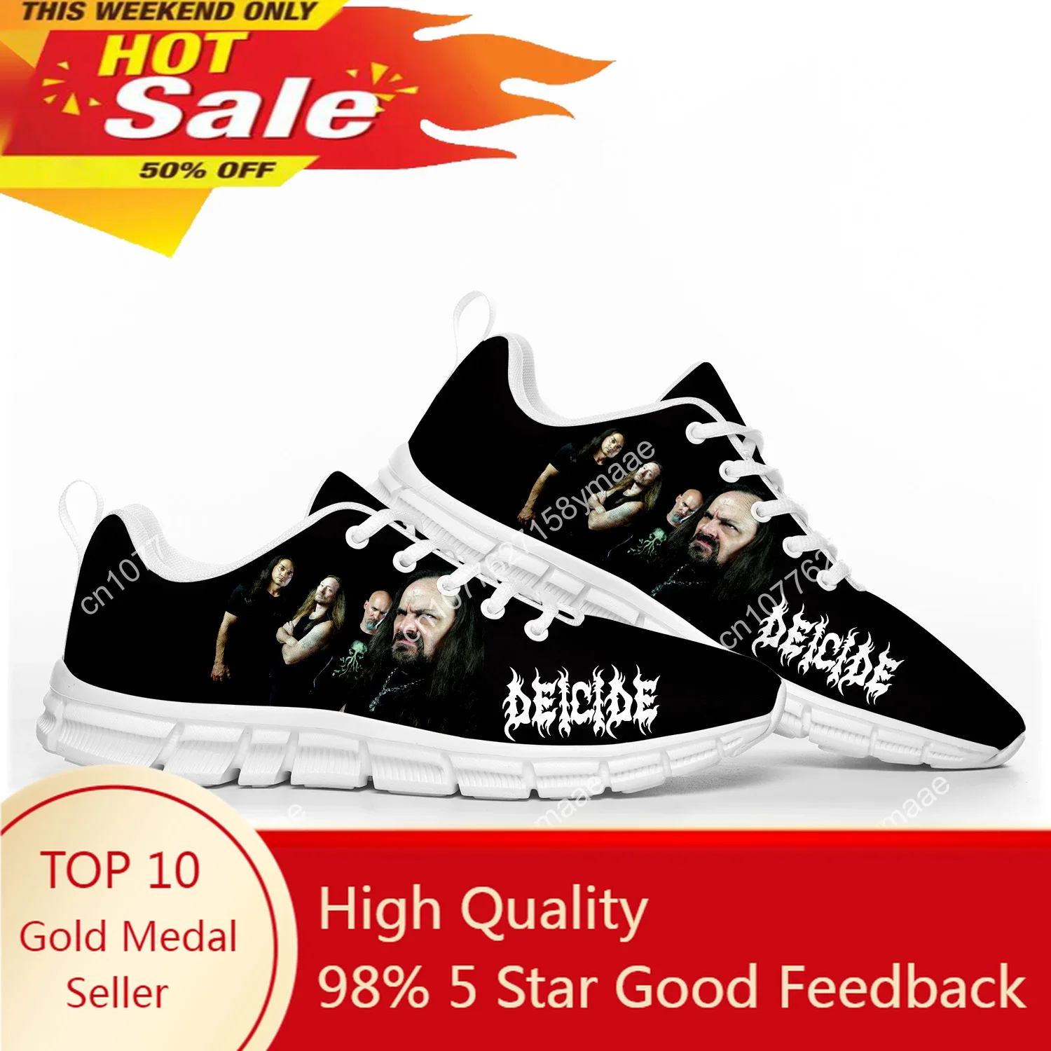 

Deicide Rock Band Sports Shoes High Quality Mens Womens Teenager Kids Children Sneakers Legion Sneaker Customize Couple Shoe