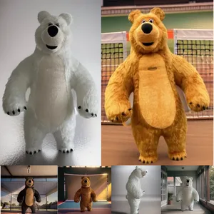 نفخ مارثا العملاق دب زي للبالغين براون الدب التميمة شخصية كرتون غريب زي هالوين حفلة المشي لمسافات طويلة أعلى 10 مبيعات للدب العملاق الخيالي - رقم 10