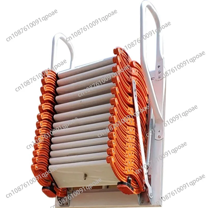 Heavy Duty Wall-Mounted Telescopic Attic Ladder Folding Retractable for Indoor Outdoor Home Loft Mezzanine Small Space Use