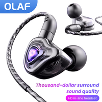 Olaf 3.5mm Wired Earphones HiFi Sounds Quality In Ear Earbuds Noise reduction Headphones  Sport Headsets With HD Mic For Phones
