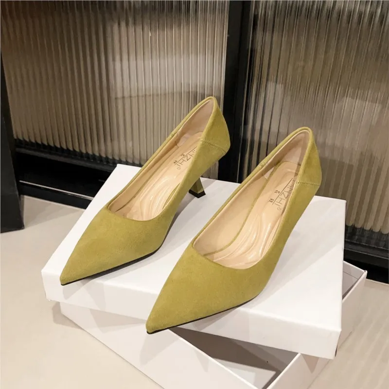 2026 New Style French Satin Comfortable All-Purpose Office Professional Work Sneaker with Non-Tiring Toe Cap