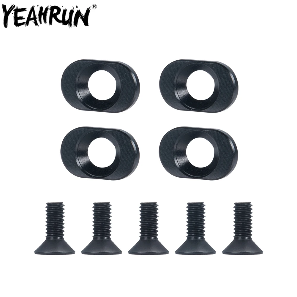 

YEAHRUN 4pcs Aluminum Fixed Motor Seat Reinforcement Motor Mount Washer for Sledge 4WD 1/8 RC Crawler Car Upgrade Parts