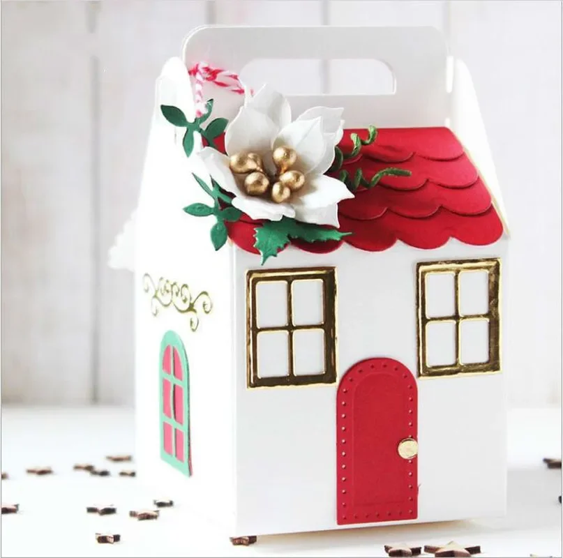 DIY Christmas Gift Box Die Metal Cutting Dies Frame Craft Embossing Stencil for Handmade Paper Card Making Scrapbooking