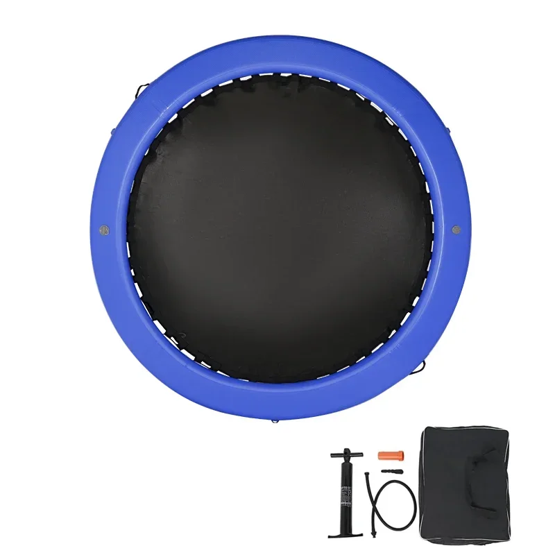 Plataforma flotante inflable con anillo flotante, hamaca acuática de 8 pies, hamaca redonda inflable con tecnología Drop Stitch