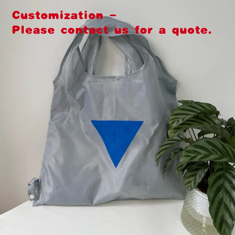 custom.BSCI Custom Heavy Duty Nylon Tote Bag Nylon Geometric Pattern Waterproof Fashion Handled Packing Shoulder