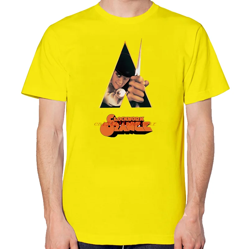 Unisex Clockwork Orange Poster Grafik-T-Shirt, Retro-Mode, Baumwolle, Sommer-Top, atmungsaktives T-Shirt mit O-Ausschnitt und Aufdruck