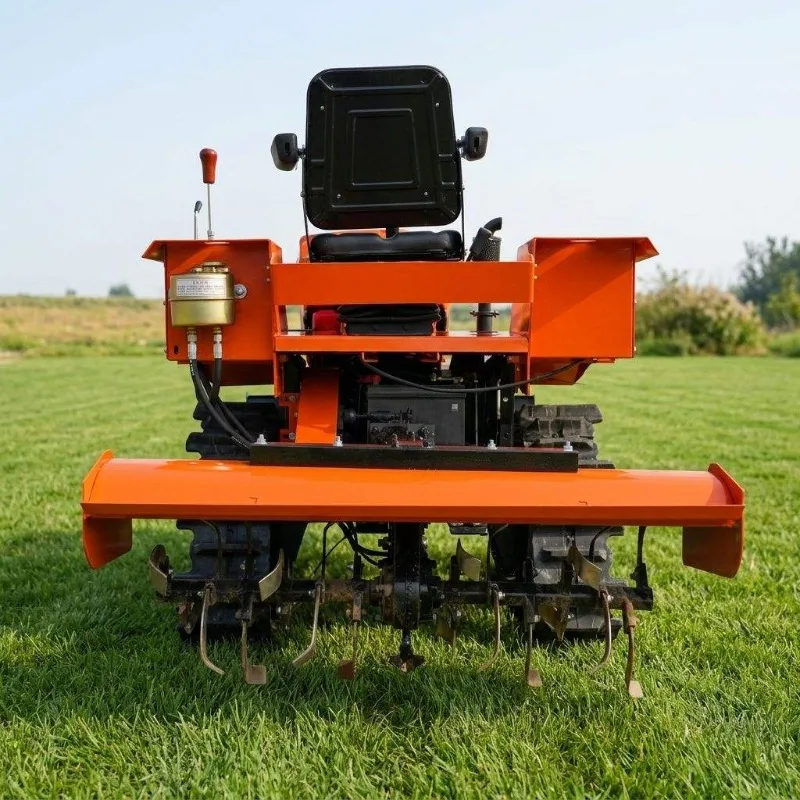 Crawler 4WD Rotary Tiller 35HP Crawler Tractor Agricultural Mini Cultivator Farm Ploughing Working Equipment Customizable FOB view 3