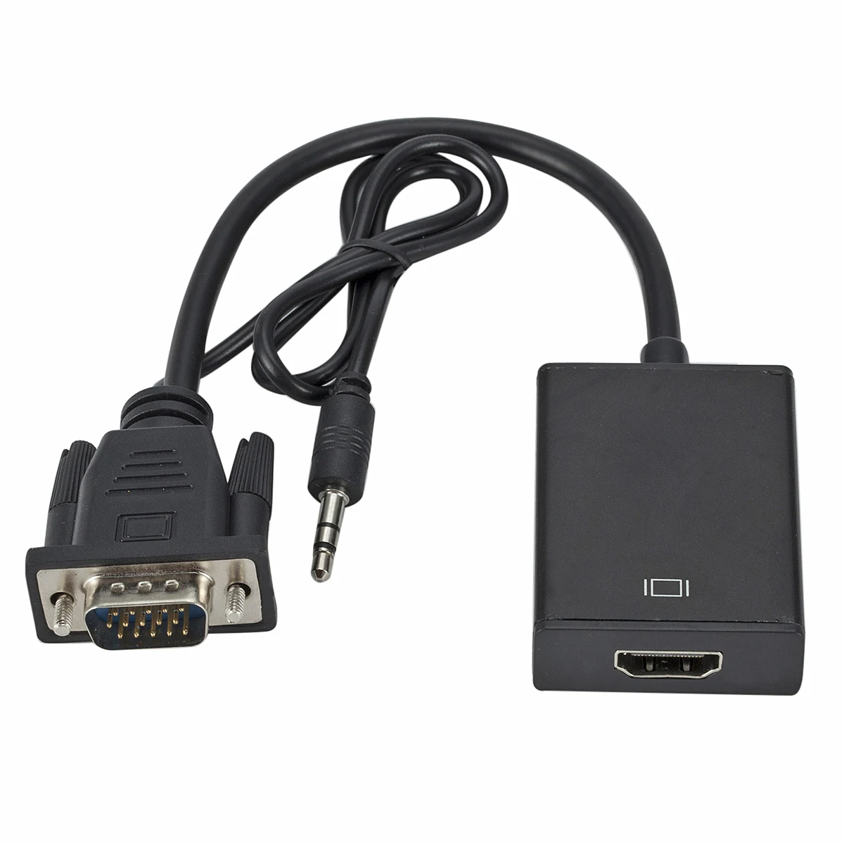 1080P HD VGA TO HD with 3.5mm Audio Cable Vga To Hd Adapter for PCProjector Ps4 Laptop To HDTV Video Audio Converter