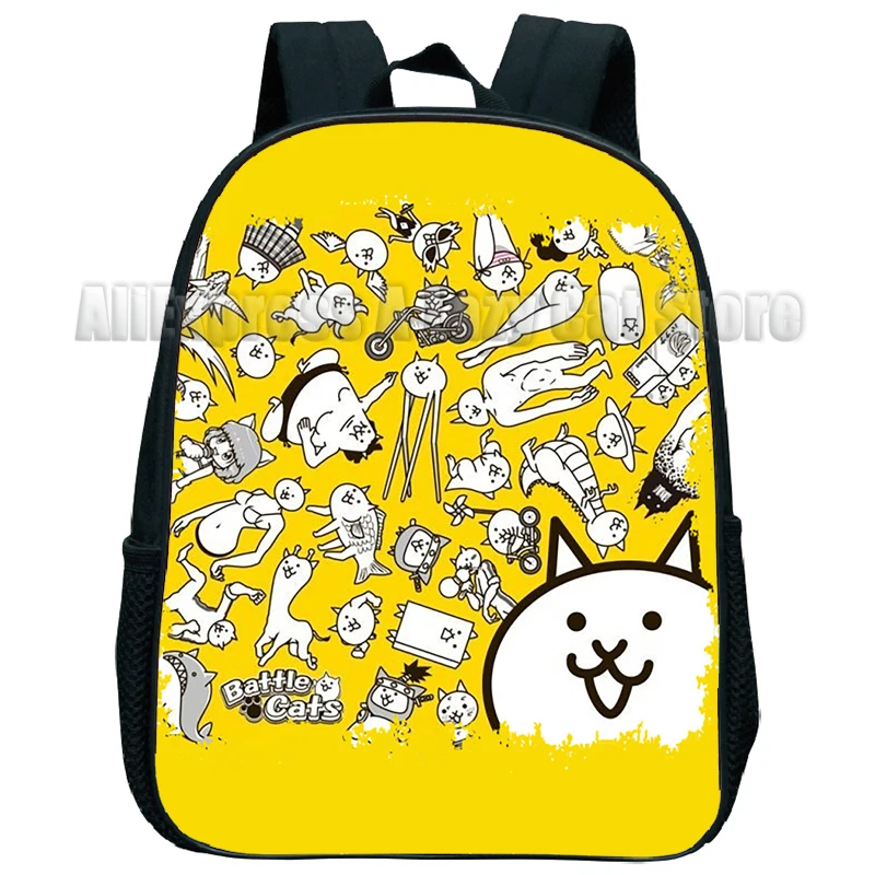 Mochila De felpa The Battle Cats para niños, juego de dibujos animados, Bolsa Escolar para jardín de infantes, regalo para bebés, niños y niñas