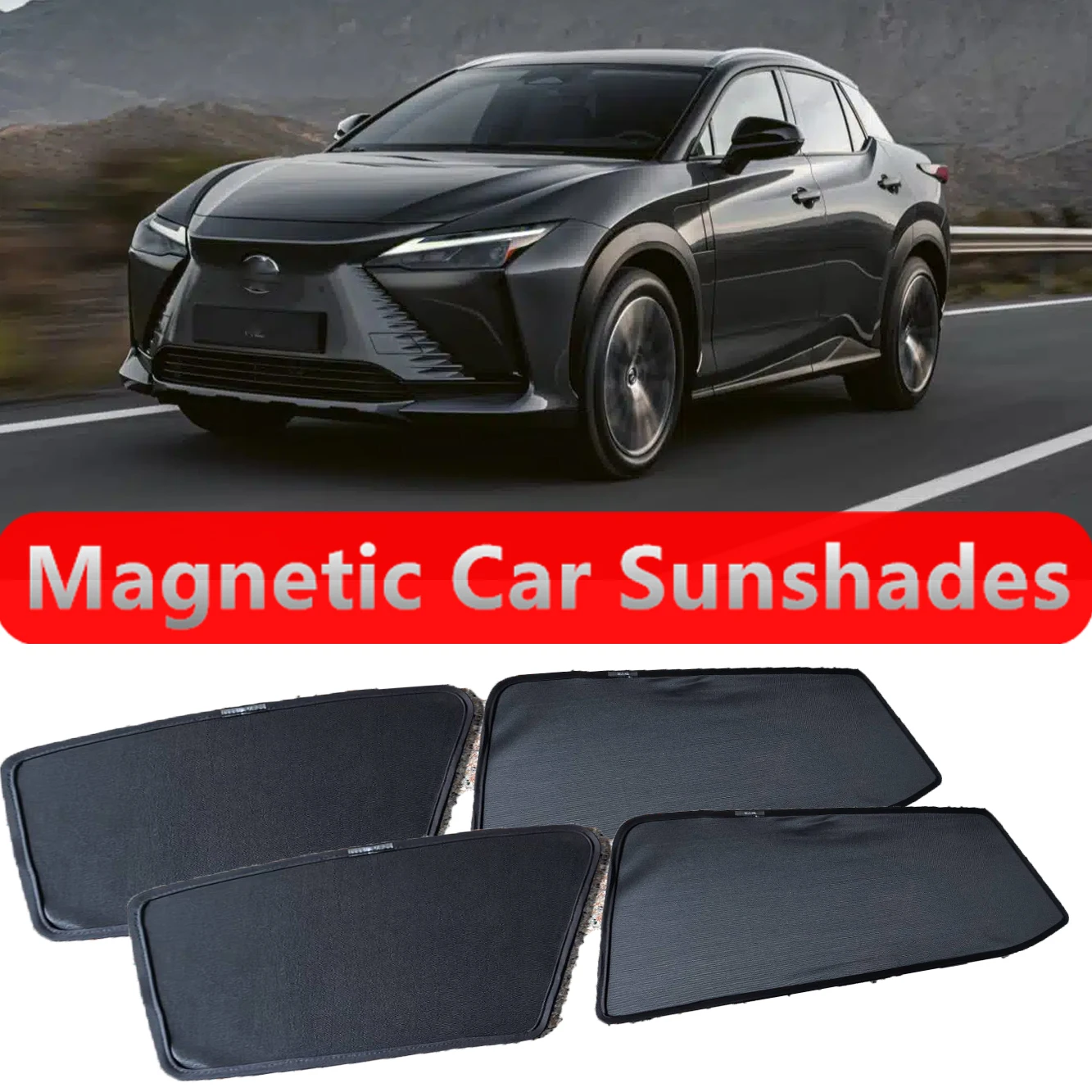 Custom Magnetic Car Window Sunshades Accessories Mesh Front Windshield For Lexus RZ EB10 450e 300E RZ450E RZ300E 2023 2024 2025