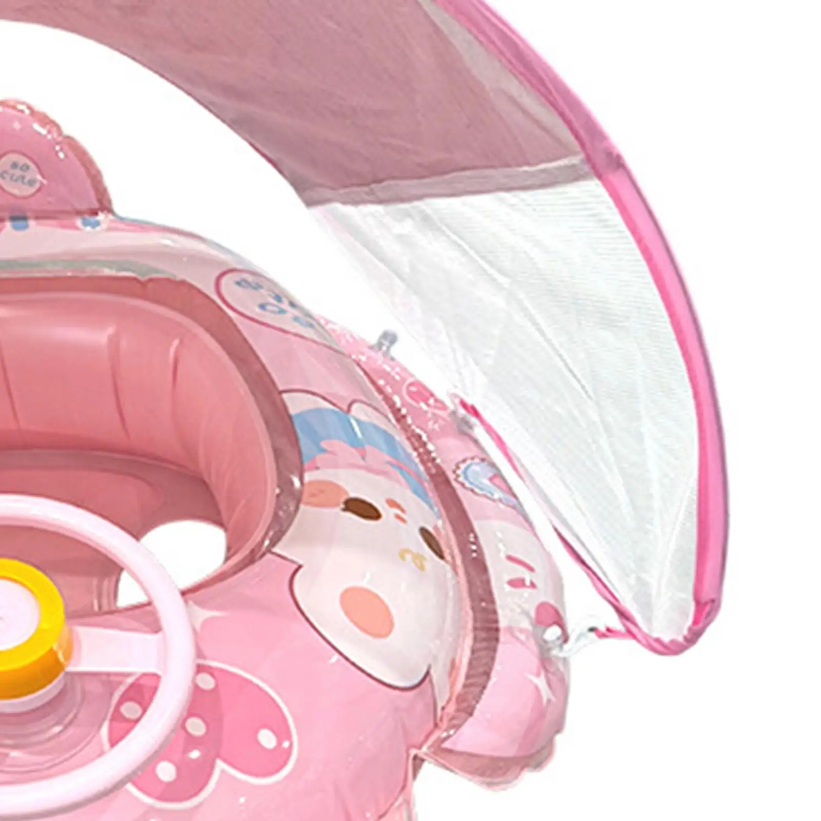 

Kids Pool Float Waterproof Sun Protection Swim Ring With Steering Wheel Blow Up Swim Floats For Kids For Boys Girls Bathtub