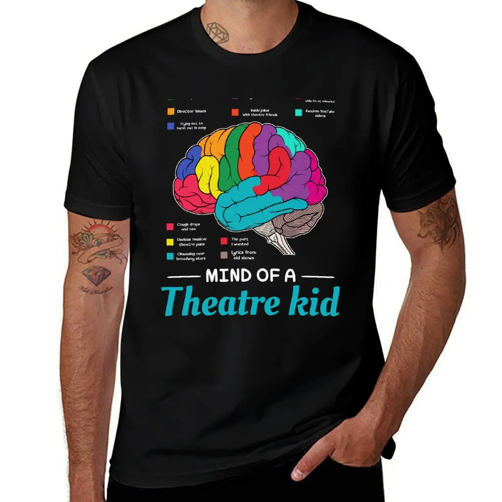 

Mind of A Theater Kid Funny Musical Theater Nerd Actor Actress Drama T-Shirt anime stuff mens graphic t-shirts hip hop