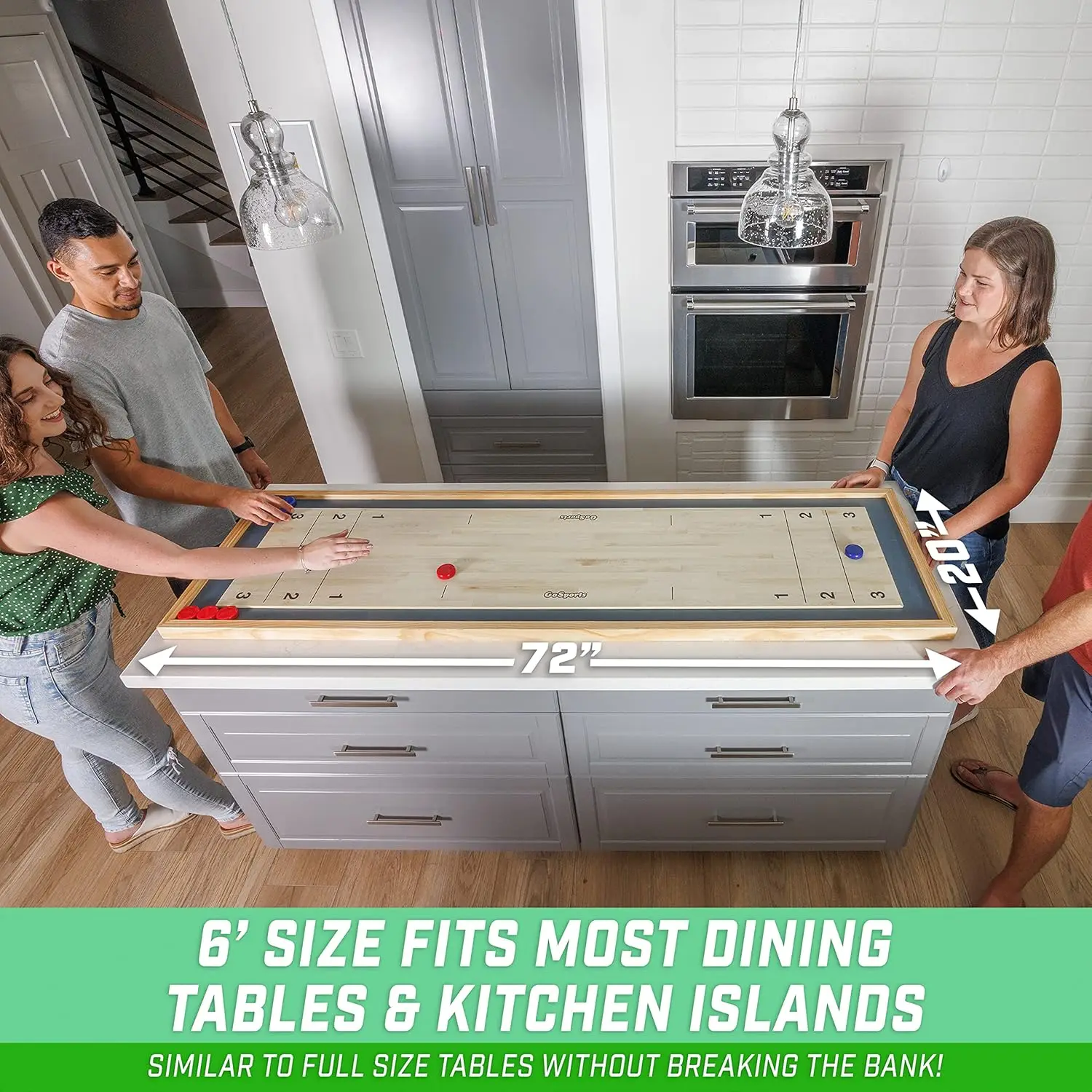 Shuffleboard and Curling 2 in 1 Board Games - Classic Tabletop or Giant Size - Choose Your Style