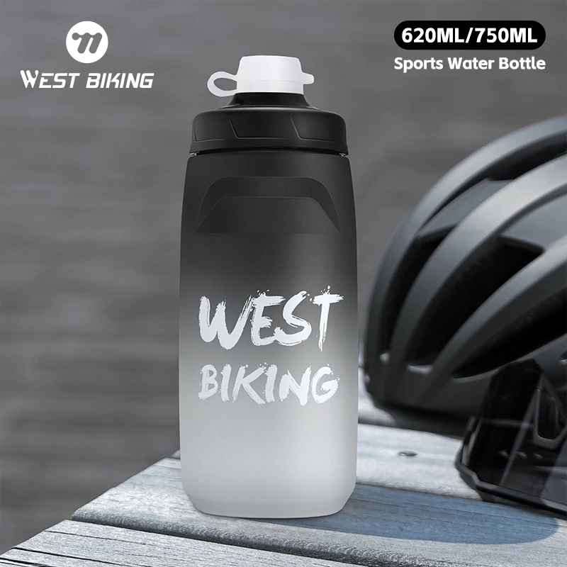 WEST BIKING 2024 Cycling Water Bottle 620/750ml Ultra light Leak-proof Squeezable Taste-free Camping Hiking Sport Bicycle Kettle