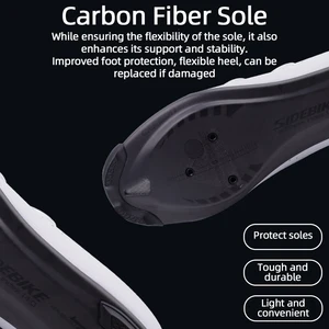 Sidebike-Licht Kohlefaser-Straße Fahrrad-Sneaker, Fahrradschuhe, draußen 6 Hauptverkaufsschuhe Kohlenstoffpolder - №2